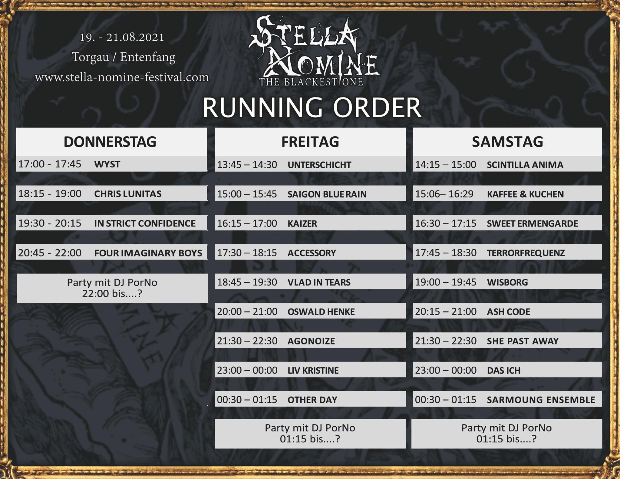 Running Order